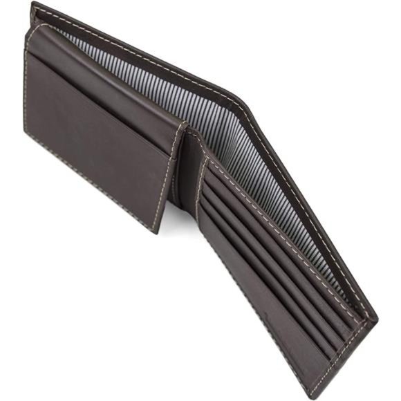 Men's Leather Wallet with Attached Flip Pocket - Picture 5 of 6